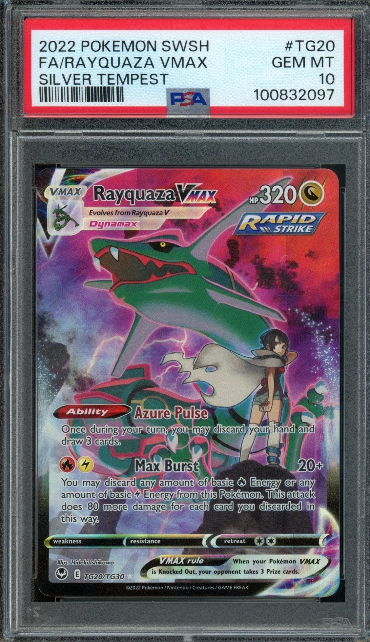 2022 Pokemon Silver Tempest Rayquaza VMAX TG20/TG30 PSA 10