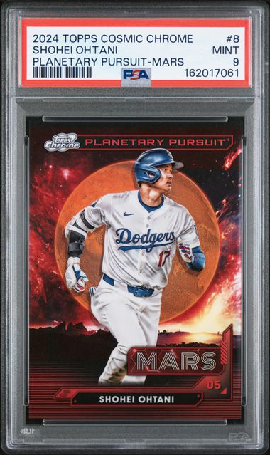 Shohei Ohtani 2024 Topps Cosmic Chrome Planetary Pursuit Mars PSA 9