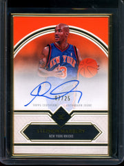 2025/26 Topps Definitive Stephon Marbury Orange Framed Legends Autograph /25 Knicks