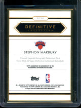 2025/26 Topps Definitive Stephon Marbury Orange Framed Legends Autograph /25 Knicks