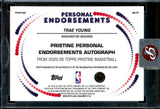 2025/26 Topps Pristine Trae Young Red Personal Endorsements Autograph /5 Wizards