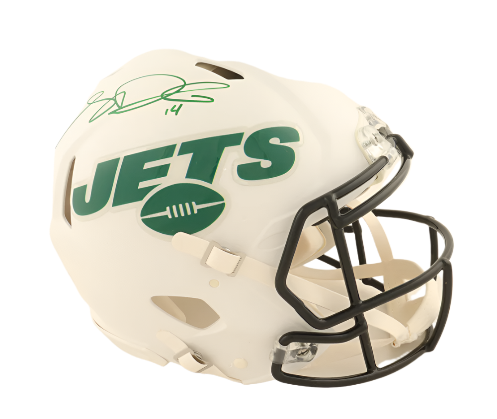 Sam Darnold Autographed Signed Jets Full-Size Authentic On-Field Flat White Alternate Speed Helmet (Beckett)