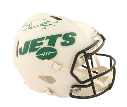 Sam Darnold Autographed Signed Jets Full-Size Authentic On-Field Flat White Alternate Speed Helmet (Beckett)