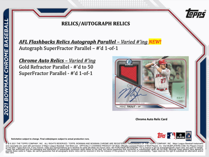 2021 Bowman Chrome Baseball Hta Choice Hobby Box