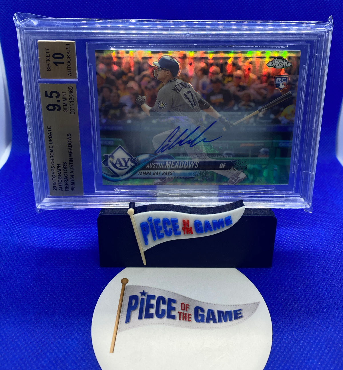 Austin Meadows 2018 Topps Chrome Update Refractors Auto BGS/Beckett 9.5/10