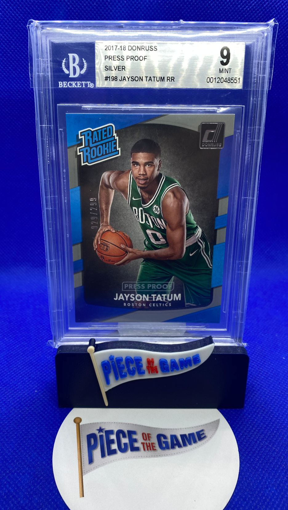 Jayson Tatum 2017-18 Donruss Press Proof Silver #’D 029/299 BGS 9