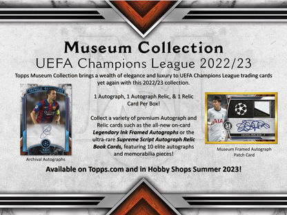 2022-23 Topps Uefa Champions League Museum Collection Soccer Box