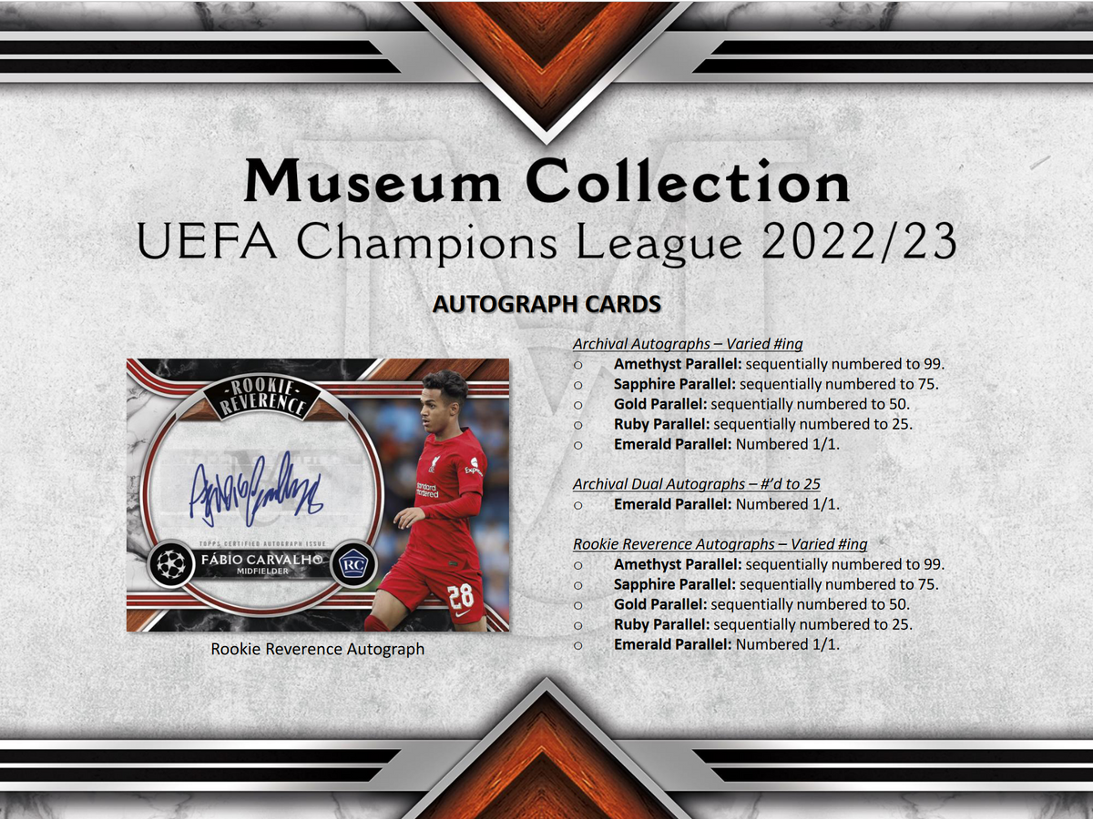 2022-23 Topps Uefa Champions League Museum Collection Soccer Box