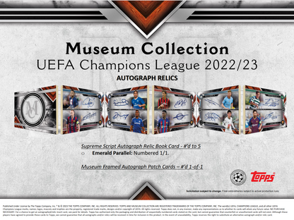 2022-23 Topps Uefa Champions League Museum Collection Soccer Box