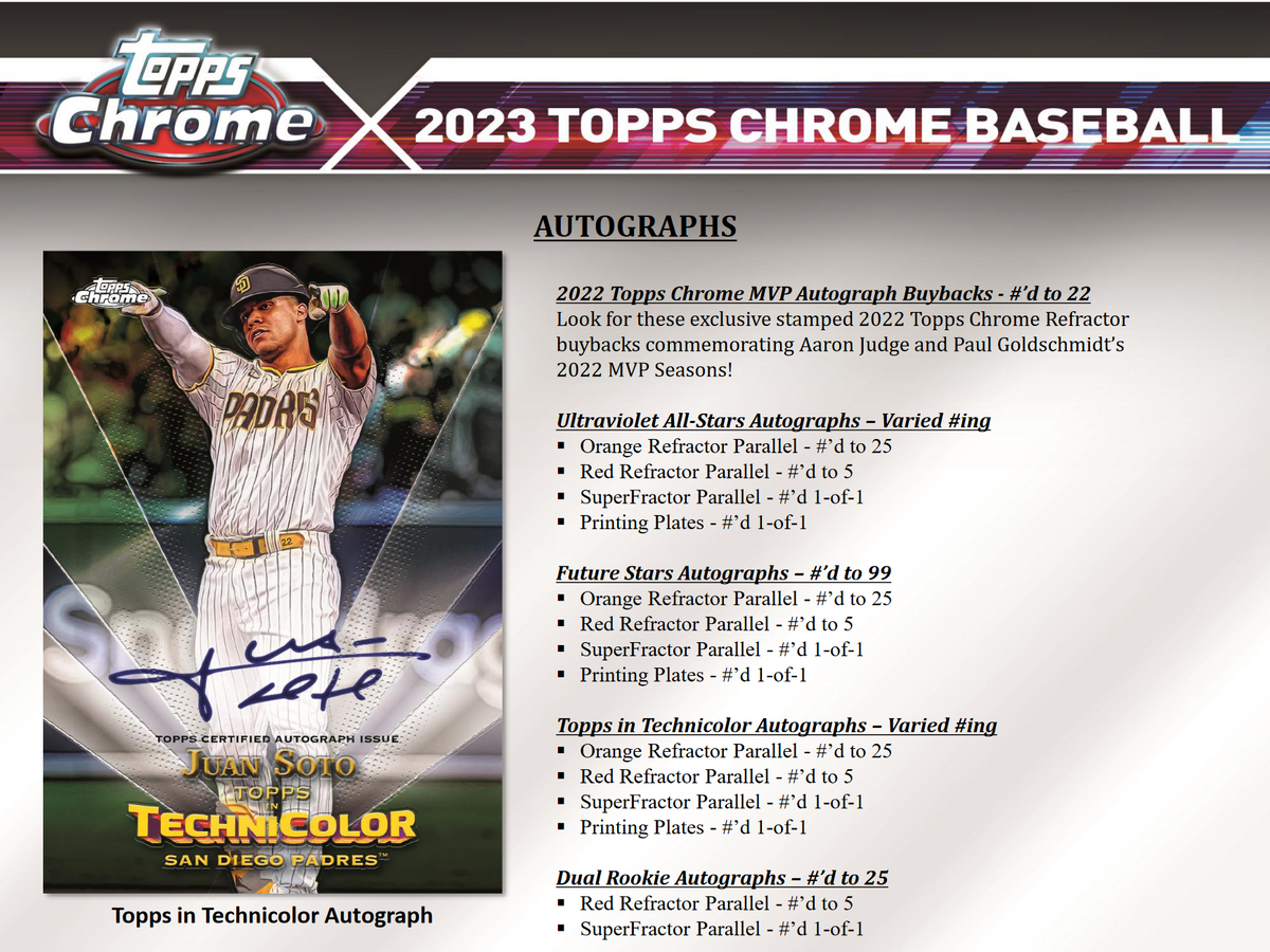 2023 Topps Chrome Baseball Jumbo Hta Box