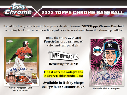 2023 Topps Chrome Baseball Jumbo Hta Box