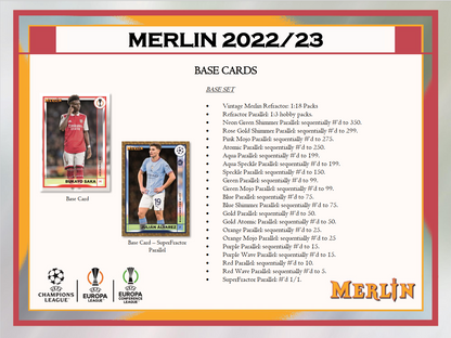 2022-23 Topps Uefa Club Competitions Merlin Chrome Soccer Hobby Box
