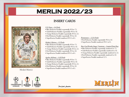 2022-23 Topps Uefa Club Competitions Merlin Chrome Soccer Hobby Box