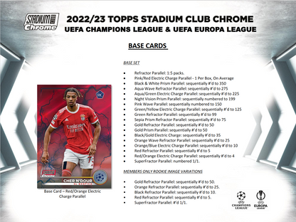 2022-23 Topps Uefa Club Competitions Stadium Club Chrome Soccer Hobby 12 Box Case