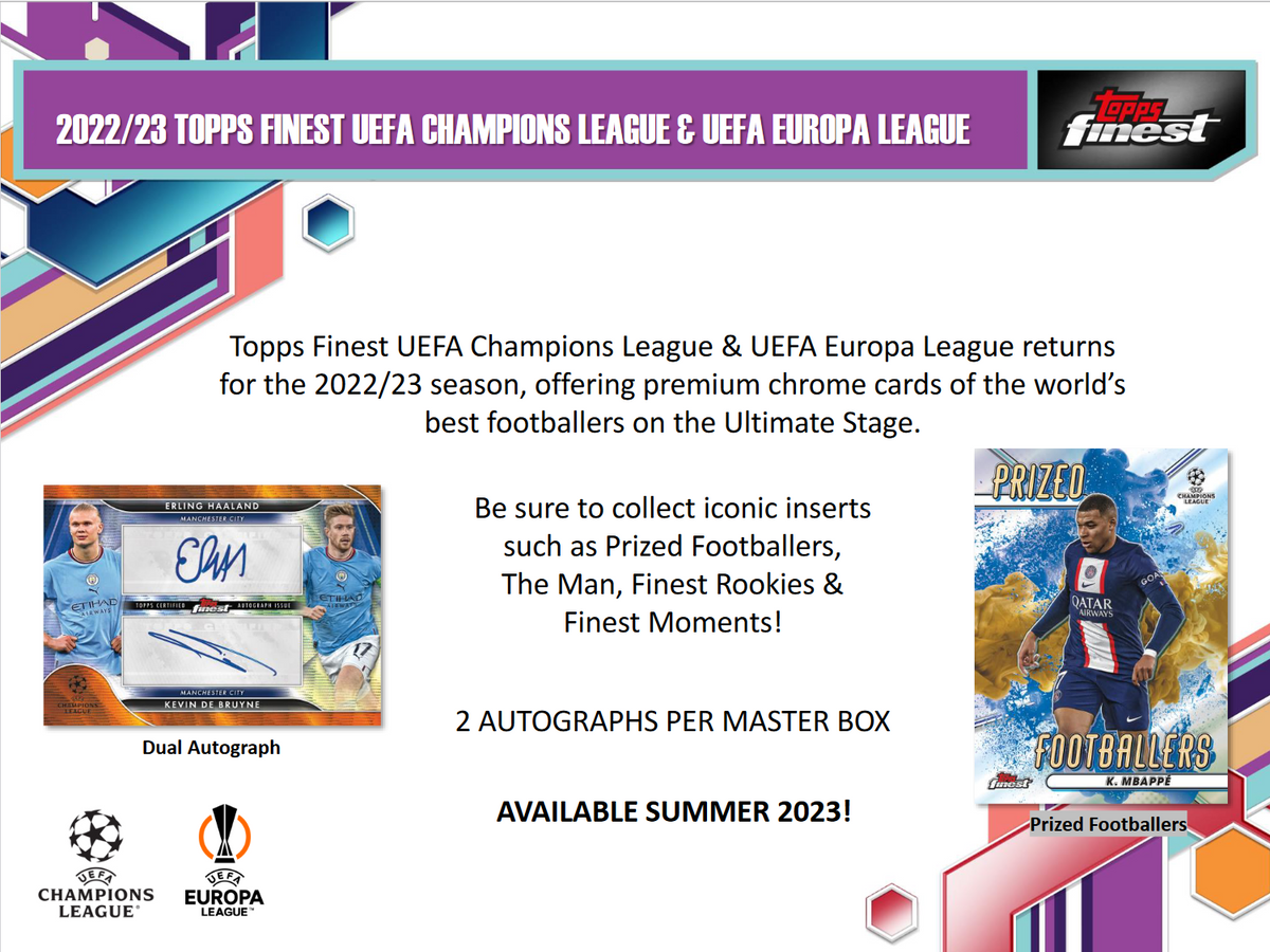2022-23 Topps Finest Uefa Club Competitions Soccer Hobby Box