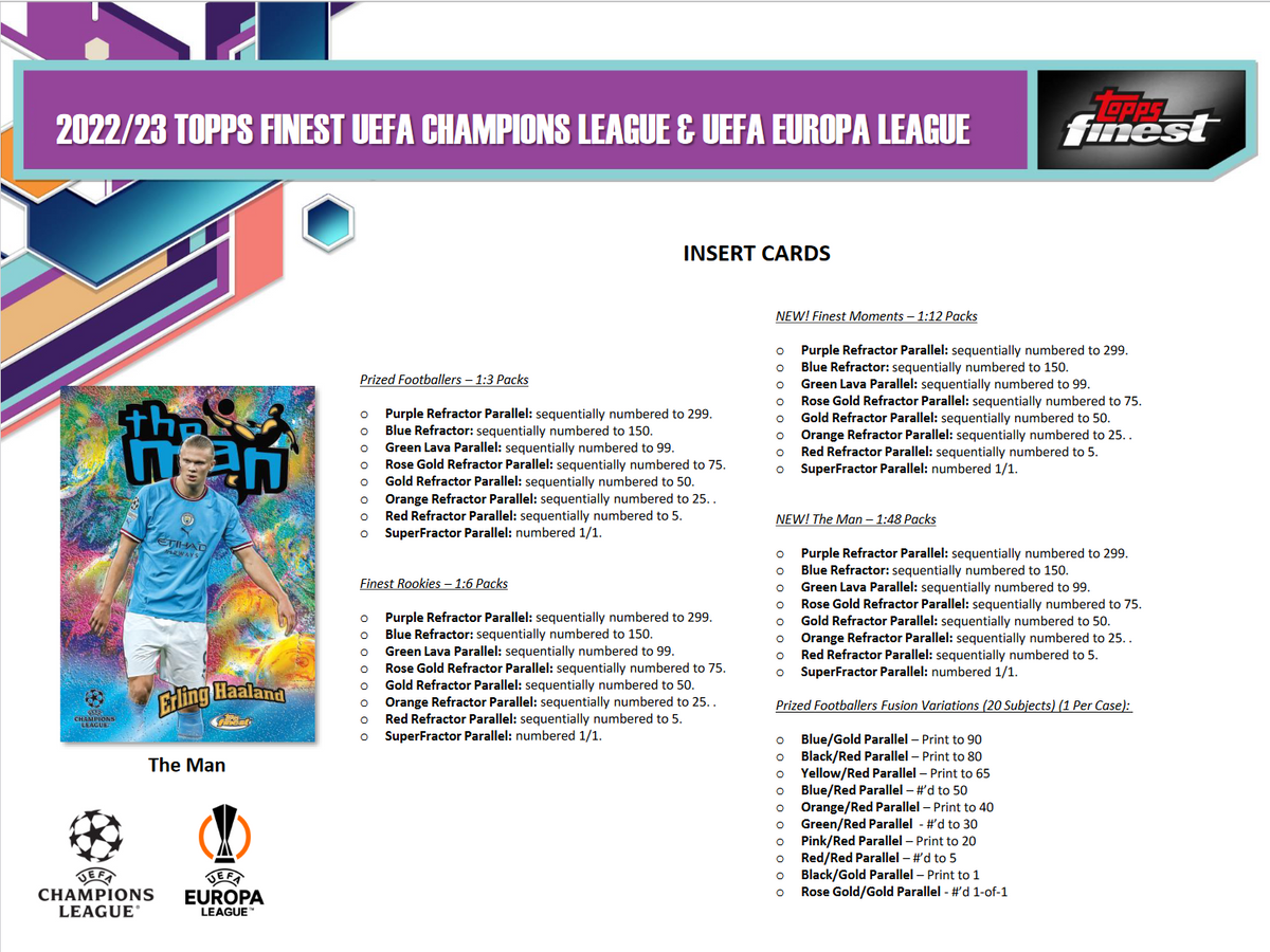 2022-23 Topps Finest Uefa Club Competitions Soccer Hobby Box