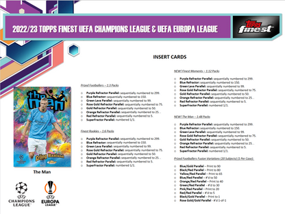 2022-23 Topps Finest Uefa Club Competitions Soccer Hobby Box