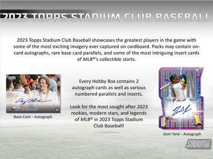 2023 Topps Stadium Club Baseball Hobby Box