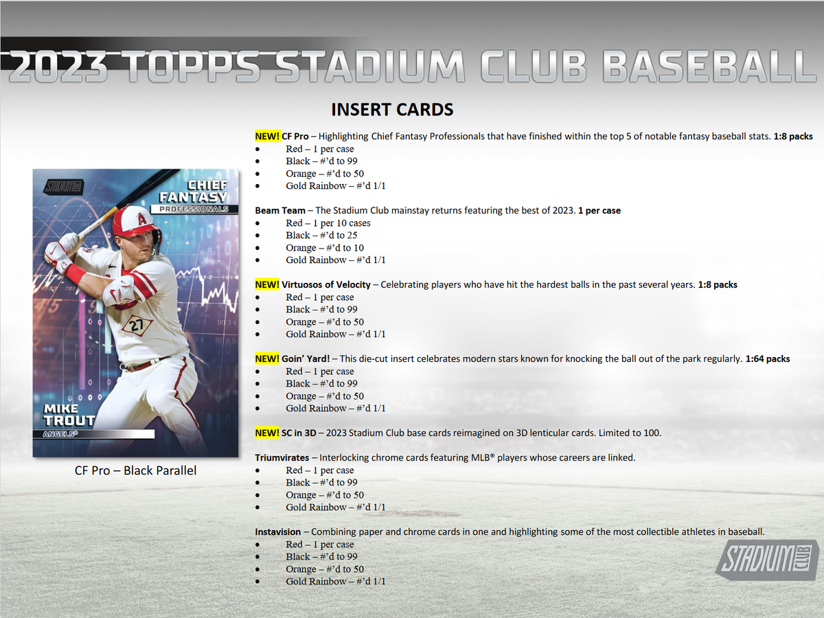 2023 Topps Stadium Club Baseball Hobby Box