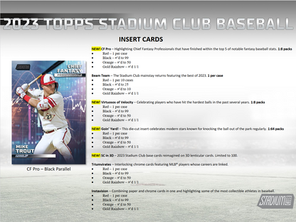 2023 Topps Stadium Club Baseball Hobby Box