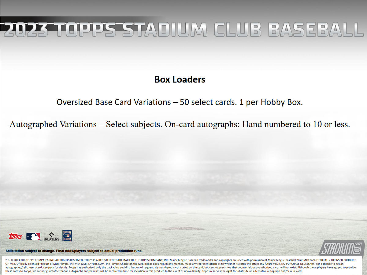 2023 Topps Stadium Club Baseball Hobby Box