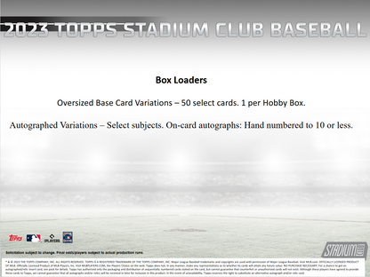 2023 Topps Stadium Club Baseball Hobby Box