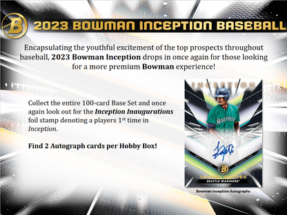 2023 Bowman Inception Baseball Hobby Box