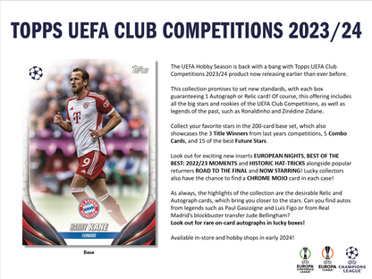 2023-24 Topps Uefa Club Competitions Soccer Hobby Box