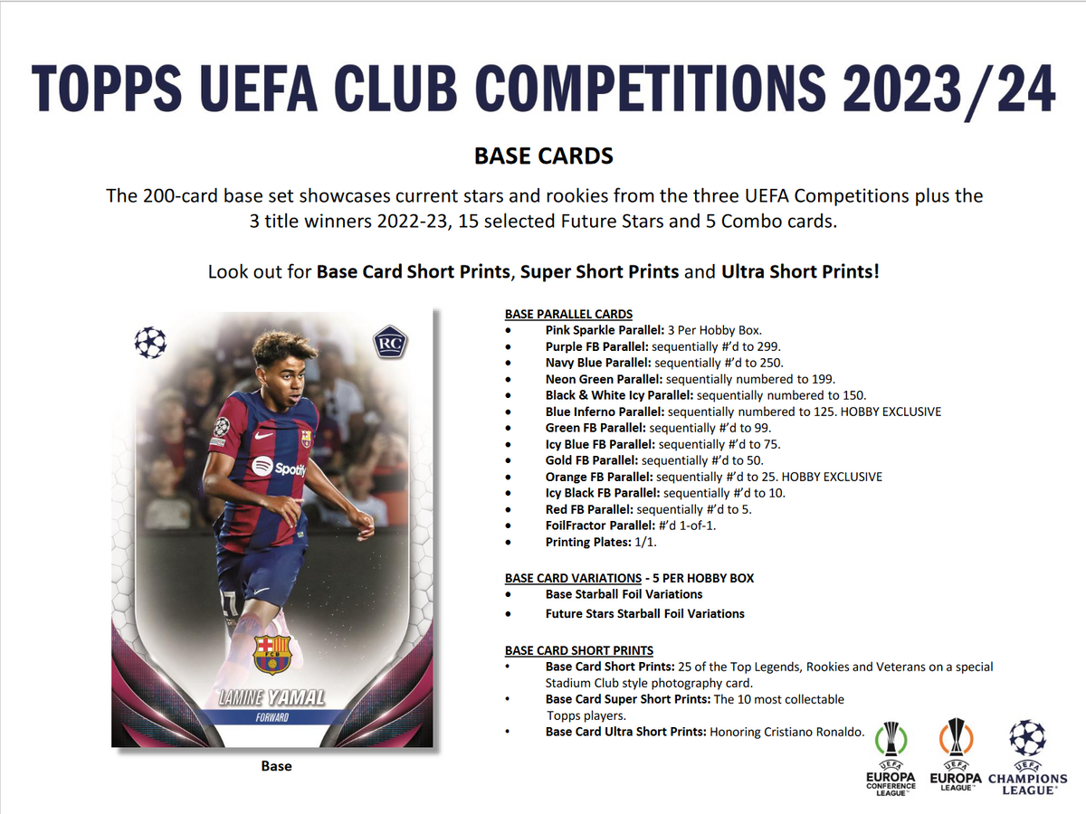 2023-24 Topps Uefa Club Competitions Soccer Hobby Box