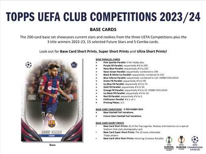 2023-24 Topps Uefa Club Competitions Soccer Hobby Box