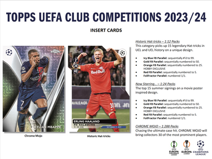 2023-24 Topps Uefa Club Competitions Soccer Hobby Box