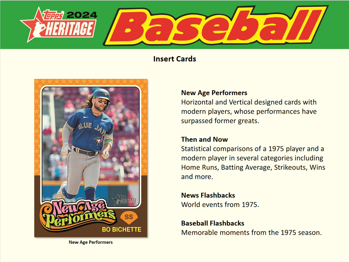 2024 Topps Heritage Baseball Hobby Box W/ 2024 Nscc Exclusive Silver Pack