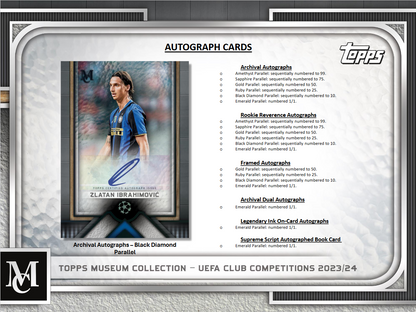 2023-24 Topps Uefa Club Competitions Museum Collection Soccer Hobby Box