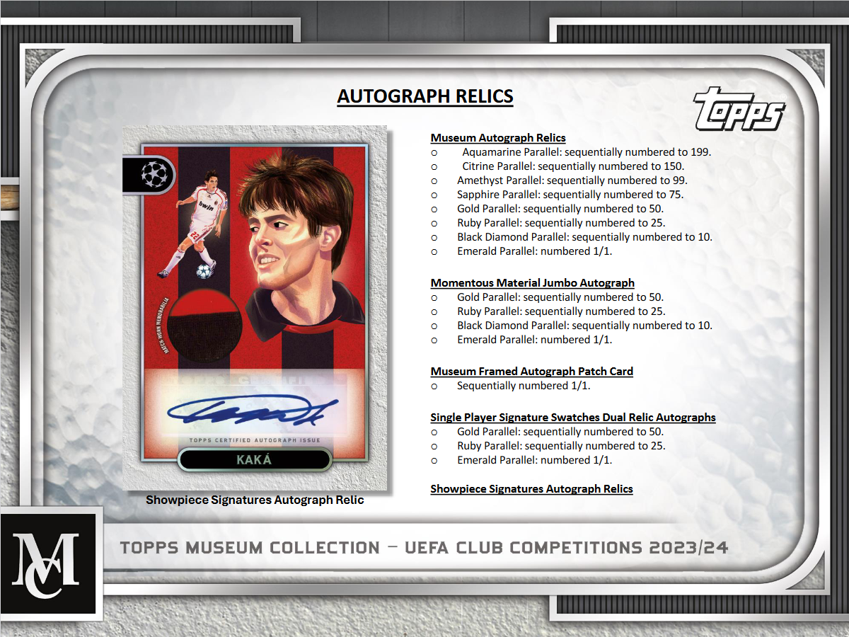 2023-24 Topps Uefa Club Competitions Museum Collection Soccer Hobby Box