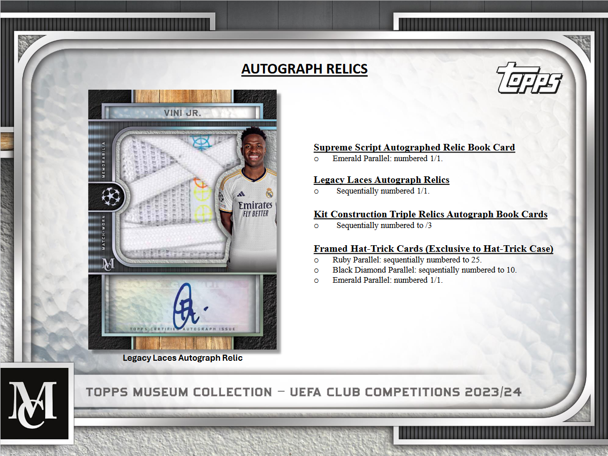 2023-24 Topps Uefa Club Competitions Museum Collection Soccer Hobby Box