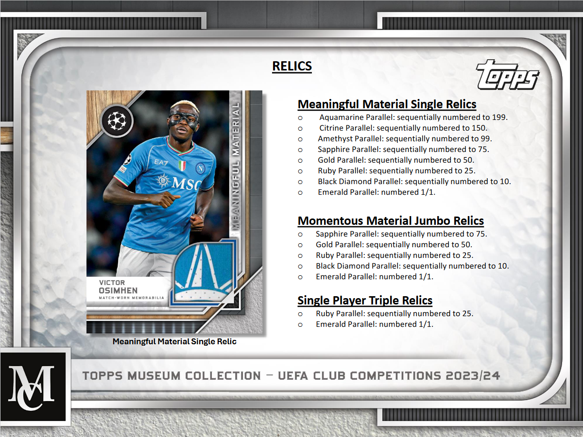2023-24 Topps Uefa Club Competitions Museum Collection Soccer Hobby Box