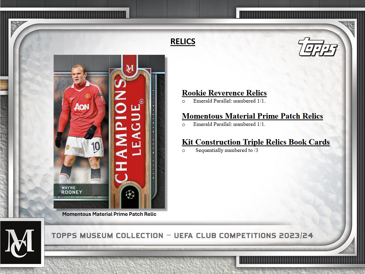 2023-24 Topps Uefa Club Competitions Museum Collection Soccer Hobby Box