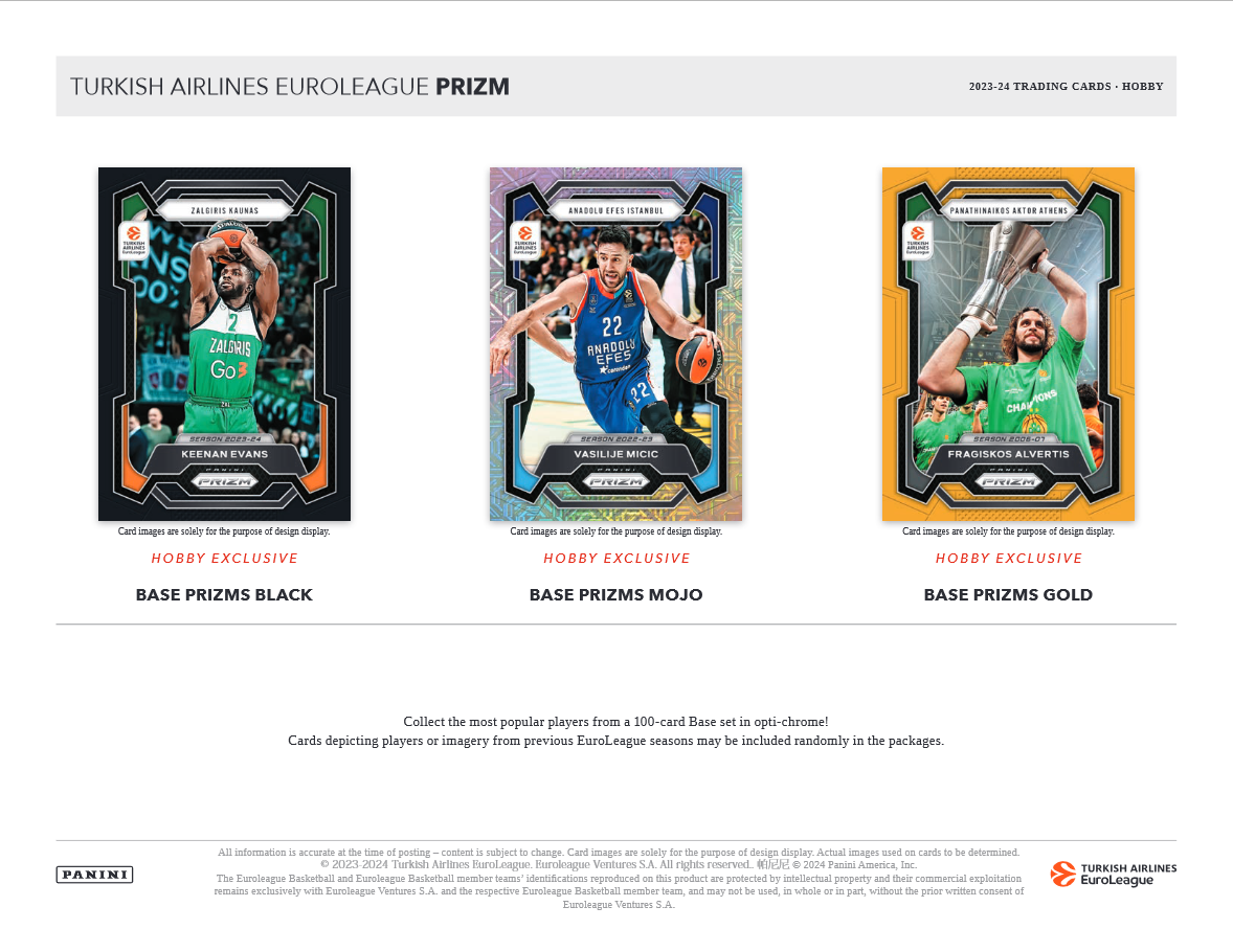 2023-24 Panini Prizm Euro League Basketball Hobby Box