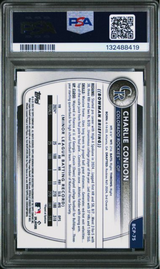 Graded 2025 Topps Bowman Charlie Condon #BCP75 Chrome Prospects Green Geometric /99 Rookie RC Baseball Card PSA 10 Gem Mint