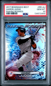 Graded 2017 Topps Bowmans Best Aaron Judge #RRAJ Raking Rookies Rookie RC Baseball Card PSA 10 Gem Mint
