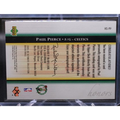 2006 Upper Deck Honors - Paul Pierce Hs-Pp - Ultimate Honors Signature /99