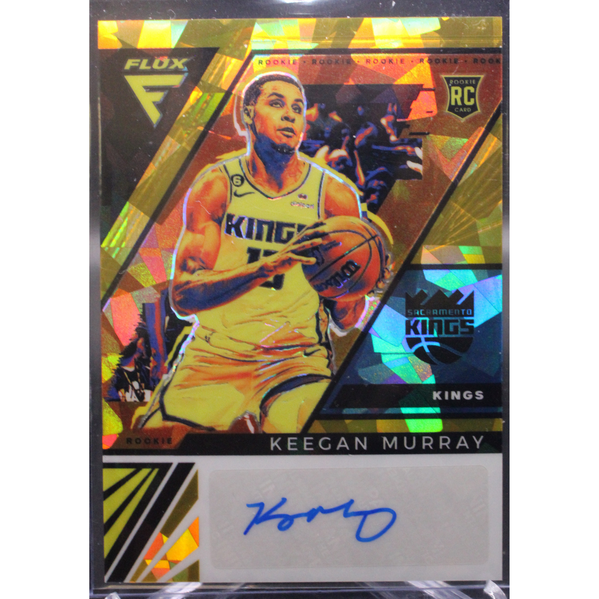 2022-23 Panini Flux Basketball - Keegan Murray Frs-Kgm - Gold Auto /10