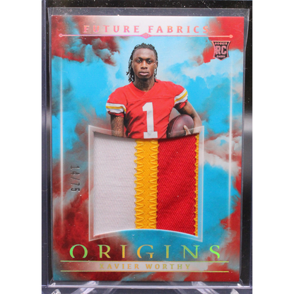 2024 Panini Origins Football - Xavier Worthy Ff-Xwy - Future Fabrics /75