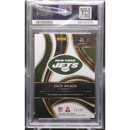 2020 Panini Select - Zach Wilson 422 - Xrc Auto /99 - PSA 10