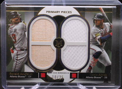 2024 Topps Museum Collection- Ronald Acuna Jr & Ozzie Albies Dpqr-Aal - Quad Relic /25