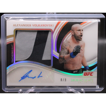 2022 Panini Immaculate UFC - Alexander Volkanovski Pm-Avk - Premium Mem Auto Acetate 8/8