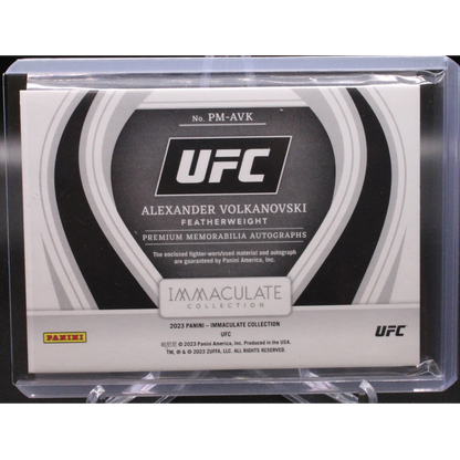 2022 Panini Immaculate UFC - Alexander Volkanovski Pm-Avk - Premium Mem Auto Acetate 8/8
