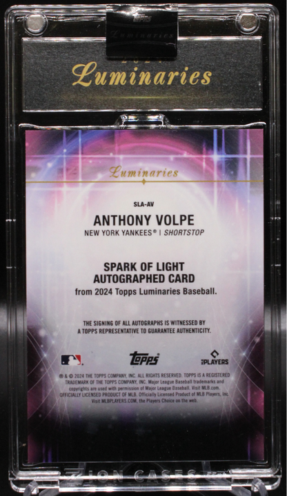 2024 Topps Luminaries Baseball - Anthony Volpe Sla-Av - Spark Of Light Auto /25