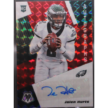 2020 Panini Mosaic Football - Jalen Hurts Ra22 - Red Choice Auto
