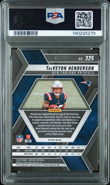 Graded 2025 Panini Mosaic TreVeyon Henderson #325 /99 Blue Autograph Rookie RC Football Card PSA 10 Gem Mint